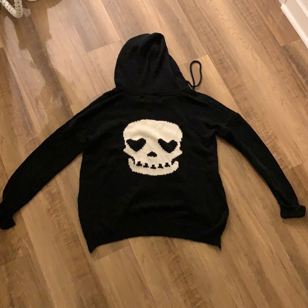 Black Hoodie with Skull on Back